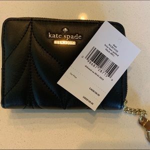 Kate spade black leather Dani wallet- never used